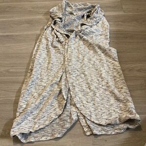 Alter’d State women’s grey sleeveless cotton blend open oversized cardigan Med